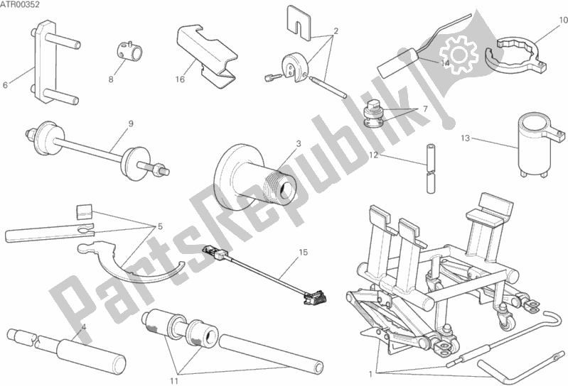 All parts for the 01b - Workshop Service Tools of the Ducati Multistrada 1200 Touring 2015